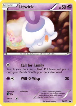 BW Black Star Promos Litwick Pokémon card